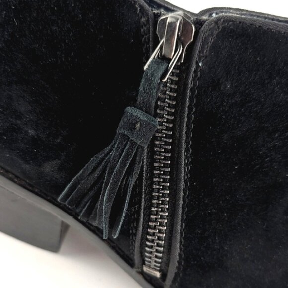 VIONIC Women's Joy Serena Black Suede Ankle Boots Side Zip Arch Support Size 8M - Picture 9 of 14